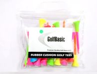 GolfBasic 72mm Rubber Cushion Golf Tees (Pack of 24 pcs)