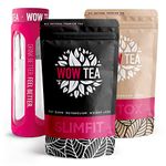 WOW TEA Cleanse Kit: Detox 21 Days Tea | Weight Loss Slimming Tea | Detox and Weight Management Organic Herbal Tea Blend | Infuser Bottle, 300g, Made in EU