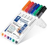 Staedtler Lumocolor Whiteboard 301 Marker, Assorted (Pack of 6)