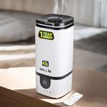 iBELL Humidifier for room with Remote, Digital display, 4.5L, Ultrasonic, Adjustable Mist Output, Super Quiet 360° Nozzle, Lasts Up To 24 Hrs, Essential Oil Diffuser, HU450RB (White)