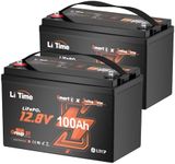 LiTime 2 Pack 12V 100Ah Trolling Mo