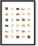 Pieces of Cake Kitchen Wall Art - By Haus and Hues | Gifts for Bakers Pastry Art Chef Art Cake Decor Kitchen Pictures for Wall Cake Wall Art | Unframed/Frameable Art Prints Kitchen 12” x 16”