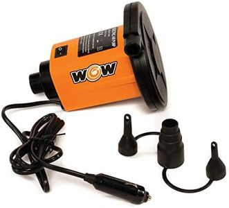 WOW Sports Electric Air Inflator, Air Pumps for Inflatables, Towables and Others, Comes with DC Power Adapter and Cord, 1.0 PSI