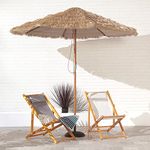 SunTime 2.7m Tiki Hawaiian Outdoor Garden Parasol Thatched Straw Beach Umbrella