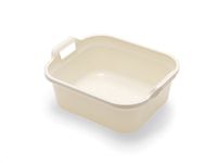 Addis 517937 Large Rectangular 10 litre Washing up bowl with handles, Linen Cream, 39 x 32 x 14 cm