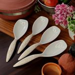 Vemlons Serving Spoon, Melamine Long Handle Serving Spoon Cutlery Set/Serving Set (Serving Spoon Set of 4 Pieces)