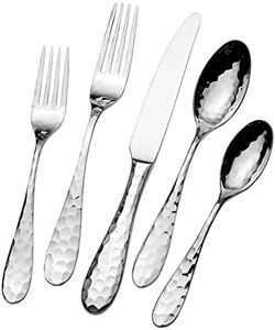 Mikasa, Lilah Flatware Service for 8, 45 Piece Set, 18/10 Stainless Steel, Silverware Set with Serving Utensils