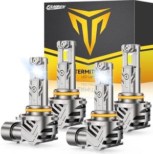 FAHREN 9005 9006 Bulbs Combo, 60000LM 900% Super Bright 9005 9006 Off-Road Use or Fog Light Bulbs, 6500K White Quick Install No Adapter Needed, Pack of 4