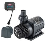 hygger 24V DC Water Pump Inline/Submersible Saltwater Aquarium Pump with LCD Display Controller 1060 GPH Return Pump for Coral Reef Tank Sump