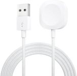 Watch Charger for Apple Watch Series 9/8/7/6/5/4/3/2/1 Charger, 3.3ft USB/USB C Upgraded Braid Magnetic Fast Charging Cable for iWatch 9 8 7 6 SE SE2 5 4 3 2 1 (White, USB)