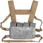 ACE TAC Multi-Mission Laser-Cut Shoulder Strap H-Harness for Chest Rig Compatible w/Spiritus Systems MK4/MK5 Haley Strategic, Coyote Brown