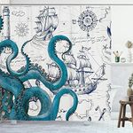 GOOESING Cool Octopus Shower Curtai