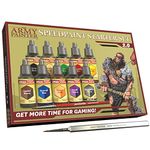 The Army Painter, Speedpaint 2.0 Starter Set Combo, Beginner Paint Set, 10 x 18 ml Acrylic Contrast Paints incl. 2 Free Brushes for DnD and Warhammer Figures