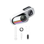 Insta360 GO 3S Retro Bundle Special Edition 64GB White - Small 4K Vlogging Camera, Hands-Free POV Cam, Retro Filters, 4K30fps, Extra Bttery, Lightweight Wearable Vlog Camera for Street & Daily Shots