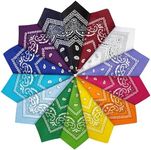 YSense 14 pieces Bandanas Paisley P