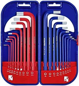 WORKPRO 18 Pc Long Arm Hex Key Allen Wrench Set with Hard Case, SAE & Metric, Chrome Vanadium Steel