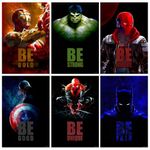 SWASUM Superhero's Motivational and Inspirational Quotes Wall Posters, (Iron Man, Batman, Dead Pool, Superman, Spiderman, Hulk), 12X18 Each, Pack of 06 (PAPER)