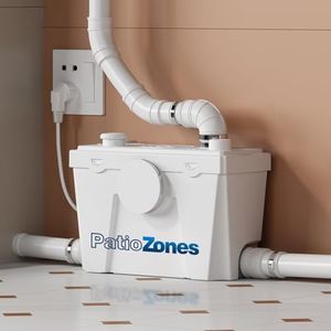 500Watt Macerator Pump,1750 GPH, Up to 23ft, Macerator Sewerage Pump with 4 Inlets for Toilet, Basement, Kitchen, Sink, Shower,Waste Water Disposal Upflush Machine