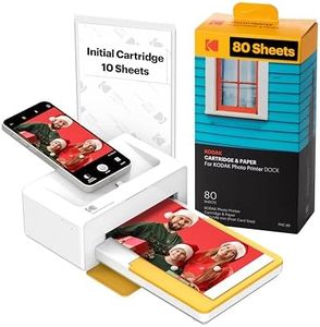 Kodak Dock Plus Instant Photo Printer Cartridge Bundle, Yellow