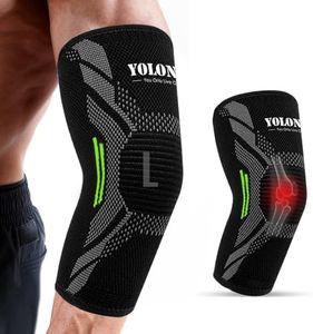 DiviDermy Coudière Musculation, Coudière Tendinite, Manchon de Compression des Bras, Attelle Coude Tendinite, Tennis Elbow Femme & Homme, Coude pour Sport, Tennis, Golf, Fitness (Noir, L)