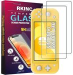 RKINC Screen Protector [2-Pack] for Nintendo Switch Lite, Tempered Glass Film Screen Protector, 0.33mm [LifetimeWarranty][Anti-Scratch][Anti-Shatter][Bubble-Free]