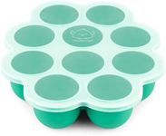 Silicone Baby Food Freezer Tray with Clip-on Lid - 60 ml x 10 Pods Baby Food Silicone Freezer Molds, Breast Milk Freezer Tray, Dishwasher, Microwave, BPA-Free Baby Food Storage Tray (Alpine Green)