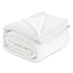 Bedsure Ivory Fleece Blanket King Size Lightweight Super Soft Cozy Luxury Bed Blanket Microfiber (108 x 90)