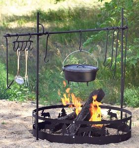 Guide Gear Manual Camp Spit for Roasting, BBQ, Grill, Rotisserie and Fire Pit Camping