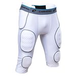 Champro Formation 7-Pad Football Integrated Compression Girdle,White