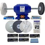 Bench Grinder Metal Polisher 6" 250W with 6" Metal Polishing Kit - Pro-Max