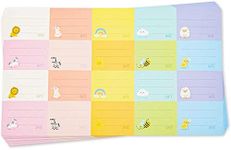 Removable Baby Bottle Labels for Daycare, 25 Sheets (10 Colors, 500 Pieces)