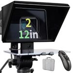 ILOKNZI 12inch Liftable Teleprompter, Metal Teleprompters for 12.9" Tablets with Adjustable Tempered Optical Glass Supports Webcam Wide Angle Camcorder/Camera Lens Studio Make Videos and Live