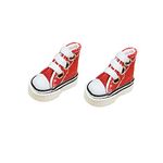 2PCS Mini Finger Shoes, Mini Skateboard Shoes,Cool Shoes Skateboard Shoes for Fingerboard,Finger Breakdance, Doll Shoes, Making Sneaker Keychains for Birds (Red)