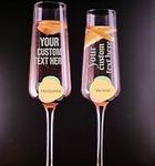 Personalized Crystal Champagne Glas