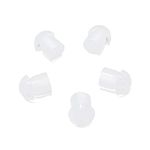 HYSHIKRA Replacement Soft Rubber Mushroom Earbuds Ear Tips Compatible for Motorola Baofeng Kenwood Yaesu Walkie Talkie Covert Acoustic Air Tube Earpiece Headset (5 PCS, White)