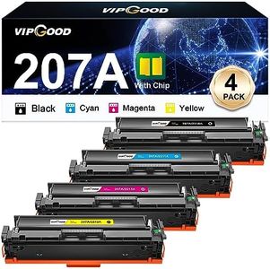 VIPGOOD 207A (Con Chip) Cartucce toner Compatibile per HP 207A 207X per Color LaserJet Pro MFP M283fdw M282nw M283fdn M255dw M255nw W2210A W2211A W2212A W2213A (Nero Ciano Giallo Magenta, 4-Pack)