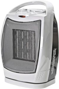 Comfort Zone Oscillating Indoor Space Heater, Portable, Ceramic, Electric, Energy-Efficient, Adjustable Thermostat, Tip-Over Switch, Overheat Protection, Ideal for Home, Bedroom, Office, 1500W, CZ449E