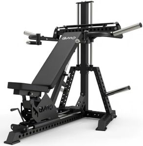 GMWD Chest Press Machine, 1250LBS Bench Press Machine with Independent Converging Arms, Adjustable Flat Incline Bench for Chest, Home Gym Equipment, Black V1 with 230lbs Colorful Weight Plates