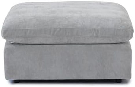 WJShome Modern Ottoman Module for Living Room, Cushion Covers Removable, Minimalist Comfy Breathable Footstool,Gray