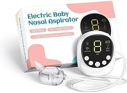 X-Bosak Nasal Aspirator for Baby, Hospital Grade, Electric Nose Sucker with Adjustable 9 Levels Suction, Rechargeable with Night Light and Nursery Rhyme, White