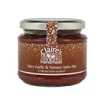 Claire's Handmade - Spicy Garlic & Tomato Salsa Dip (200g) - Traditionally Made Vibrant Dip Pair with Tortilla Chips, Meat, Fish & Poultry, Suitable for Vegetarian, Vegan & Gluten Free Diets, GMO Free