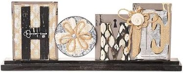 Young's Inc. Wood Block Tabletop Sign - Attractive Living Room Decor - Rustic Centerpiece Table Decorations - Home Decorations for Living Room - 17.5" W x 1.75" D x 7" H