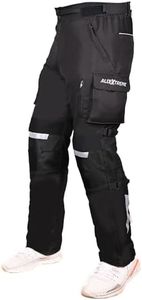 Allextreme Bike Riding Pants CE Level 2 Certified Knee-Shin and Level-2 Hip Protectors 600D Polyester All Weather Protection Motorcycle Rider Gears for Men (Black, M)