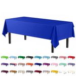 4-Pack Dark Blue Plastic Table Cloth - 54In. x 108In. Disposable Tablecloth for Parties - Rectangle Tablecloth - Disposable Table Cloths for Parties - Plastic Table Cover for Picnics - Exquisite