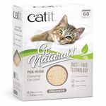 Catit Go Natural Unscented Pea Husk Clumping Cat Litter, Deodorising, 99.9% Dust-Free, Fast Clumping Cat Litter, Plant-Based Litter for Cats & Kittens, 5.6kg