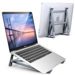 UGREEN Laptop Stand for Desk, 2 in 1 Laptop Holder Stand Aluminum Laptop Riser, Sturdy Triangular Structure, Compatible with MacBook Pro Air Dell Chromebook HP Laptops up to 17.3 Inch