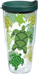 Tervis Insulated Tumbler with Wrap and Hunter Green Lid, 24oz, Clear