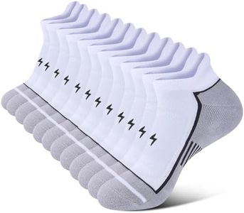 Cirorld Mens Ankle Running Socks, Athletic Cushioned Low Cut Moisture Wicking Cotton Short Sports Socks, 6 Pairs