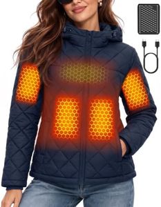 Women Heated Puffer Jacket Winter Coat Battery Pack Include Water Proof Wind Breaker Golf Ski Vest Trip Must Have Snow Gear Outfit Suit Snowsuit Cold Weather Plus Size Big Tall 3xl xxxl 4xl Oversized