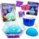 Original Stationery Starry Night Giant Crystal Growing Terrarium Kit for Kids, Fun Crystal Growing Kit with Glow in The Dark Stickers and Glitters, Awesome Gift Idea and Science Kits